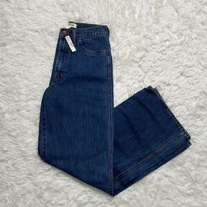 NWT Madewell Classic Blue Denim Superwide Leg Jeans Size 25
